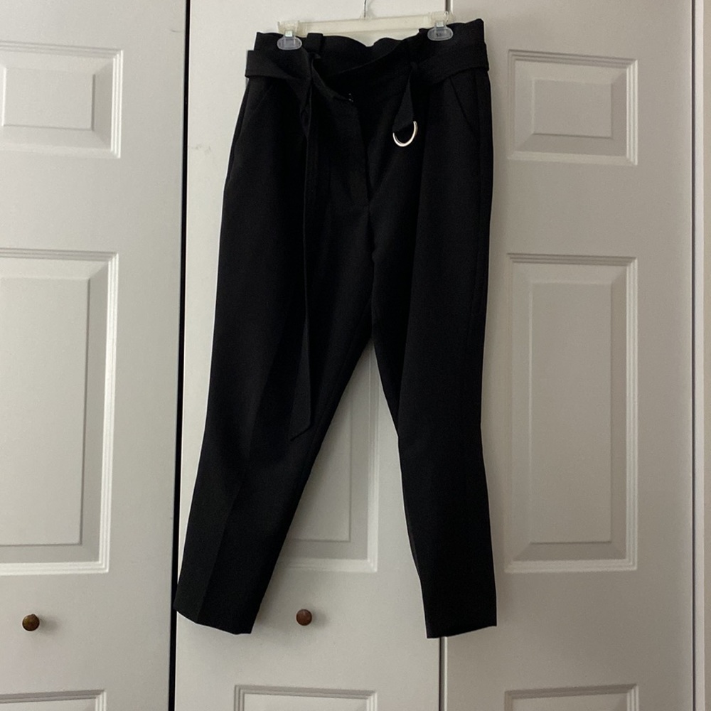 WHBM paper bag tapered ankle pant (dressy)